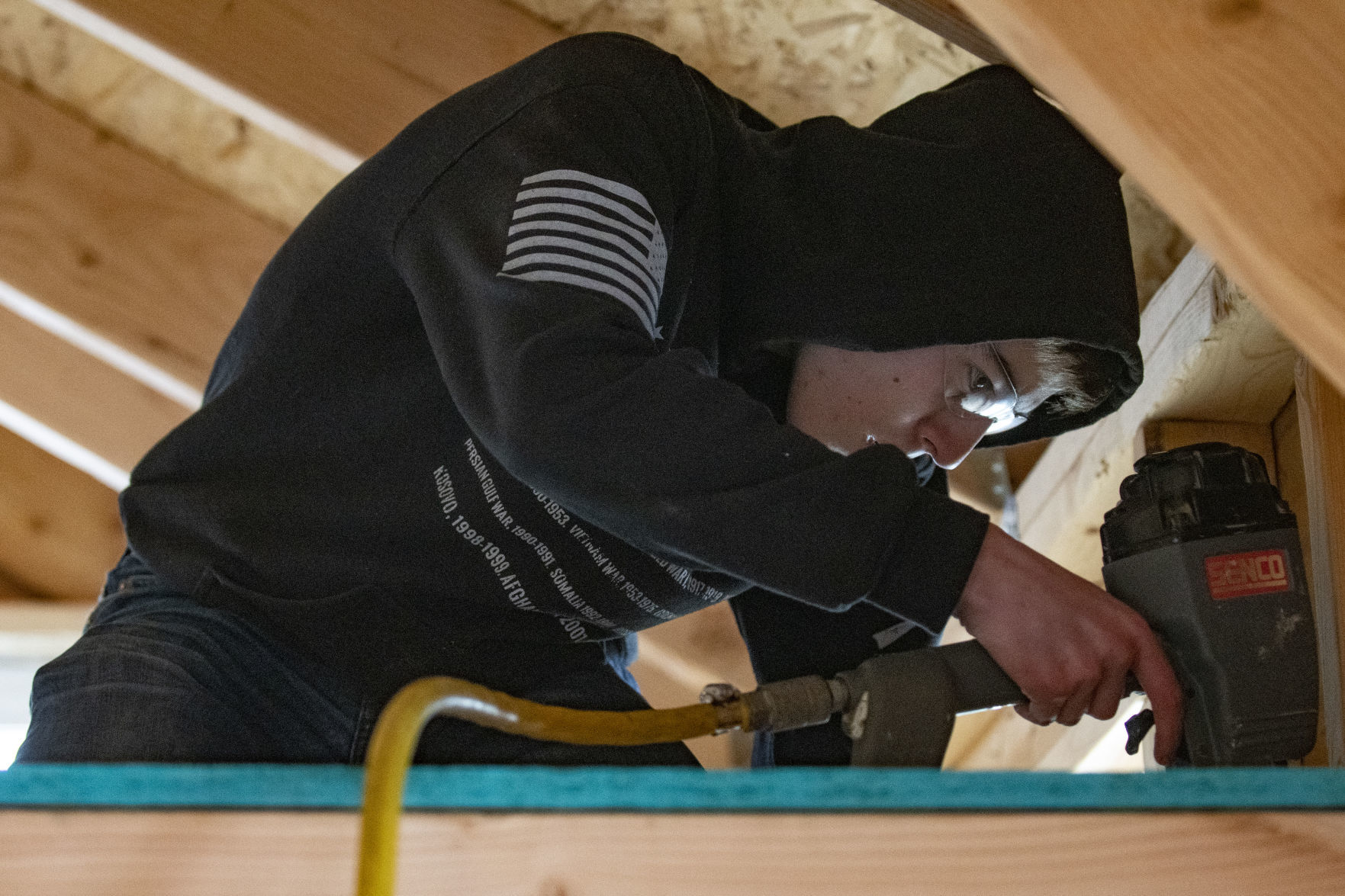 Students build tiny house